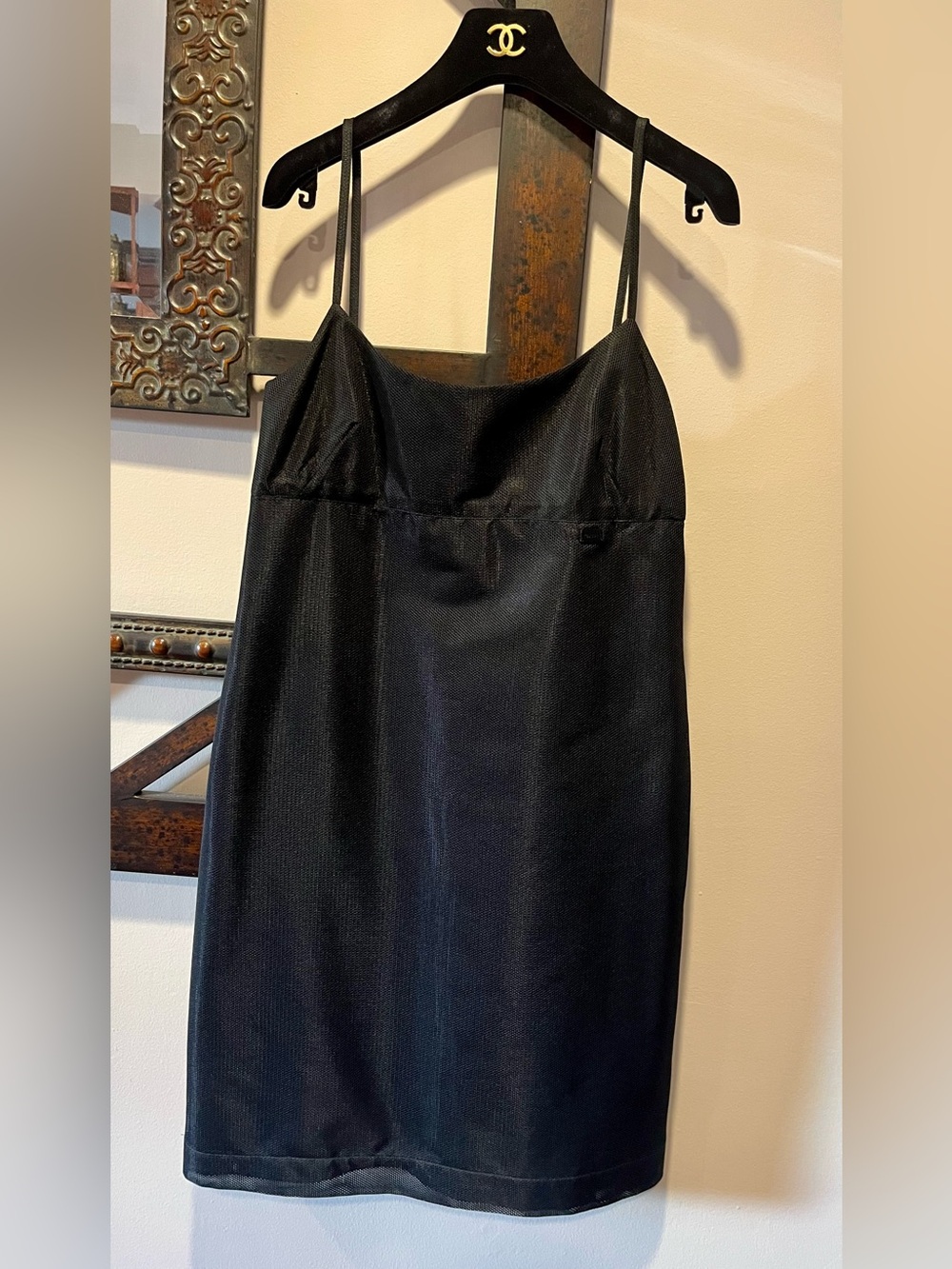 CHANEL Dress sz 38 Black Mesh